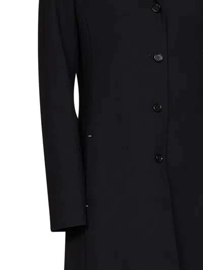 Jil Sander Single-breasted Lapel-collar Coat In Black
