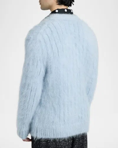 Dolce & Gabbana Wool Turtleneck Pullover In Pastelblue
