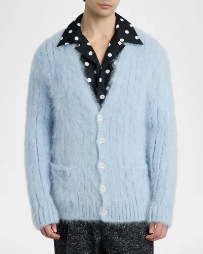 Dolce & Gabbana Wool Turtleneck Pullover In Pastelblue