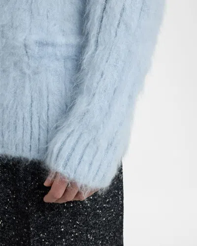 Dolce & Gabbana Wool Turtleneck Pullover In Pastelblue
