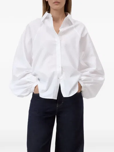 Closed Raglan Poplin Blouse In 화이트