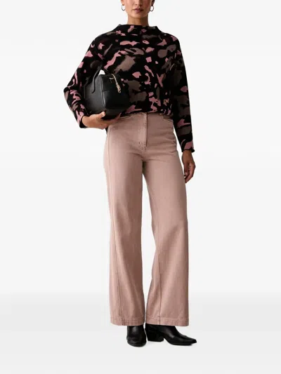 Joseph Ribkoff Abstract-pattern Bead-embellished Sweater In Multi