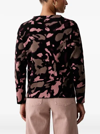Joseph Ribkoff Abstract-pattern Bead-embellished Sweater In Multi