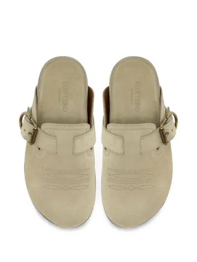 Buttero Buckle-strap Mules In Multi