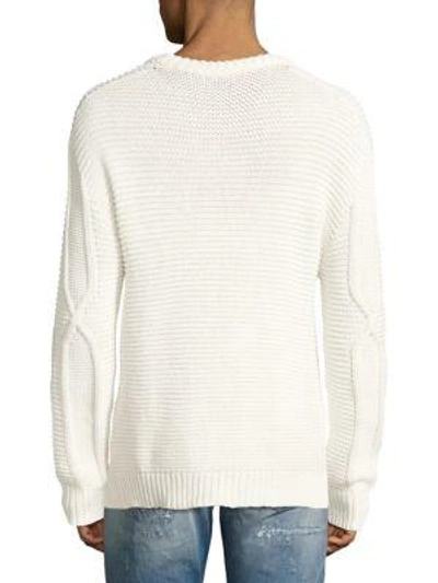 Shop Diesel Miller Rib-knit Sweater In Dove Grey