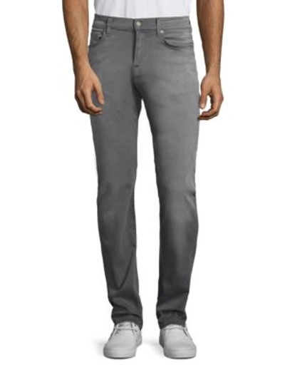 7 For All Mankind Slimmy Slim Straight Clean Pocket Jean In Aspen Grey