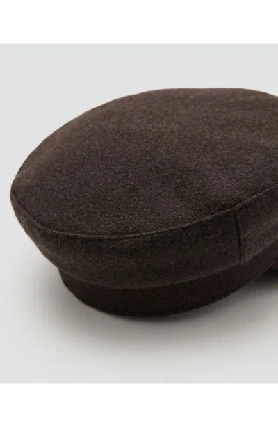 Mango Baker Boy Cap In Chocolate