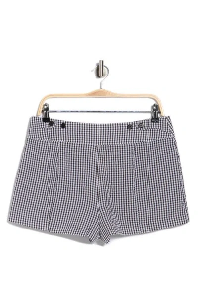 Reformation Everett Gingham Shorts In Black And White Check