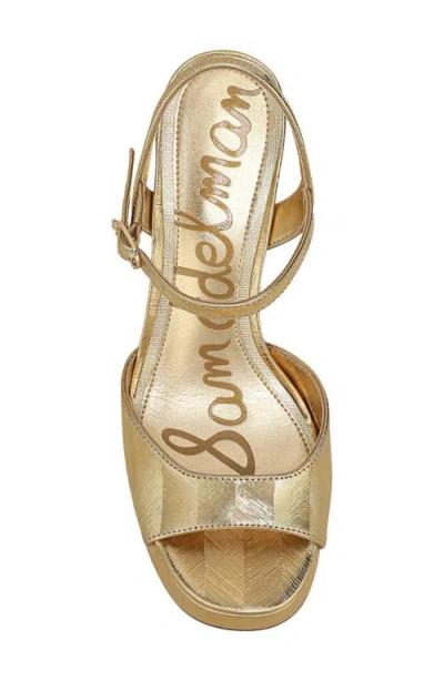 Sam Edelman Fleur Platform Sandal In Amber Gold
