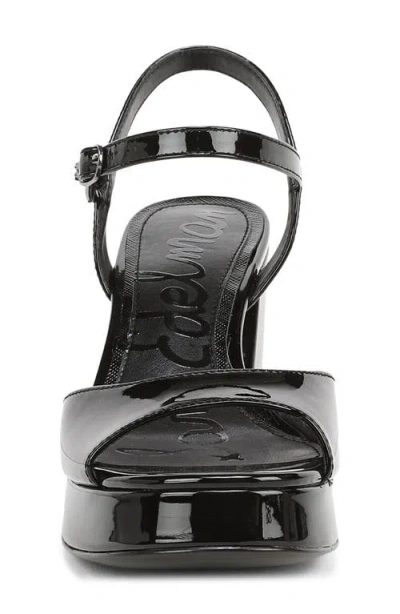 Sam Edelman Fleur Platform Sandal In Black Patent