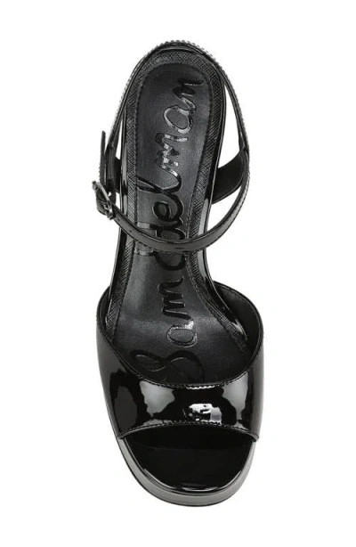 Sam Edelman Fleur Platform Sandal In Black Patent
