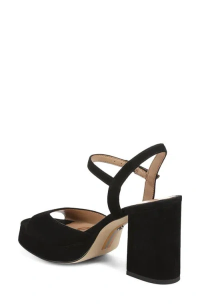 Sam Edelman Fleur Platform Sandal In Black Suede
