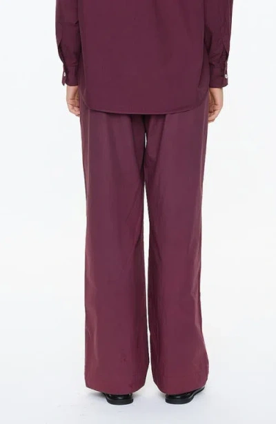 Lmnd Cala Cotton Drawstring Pants In Burgundy