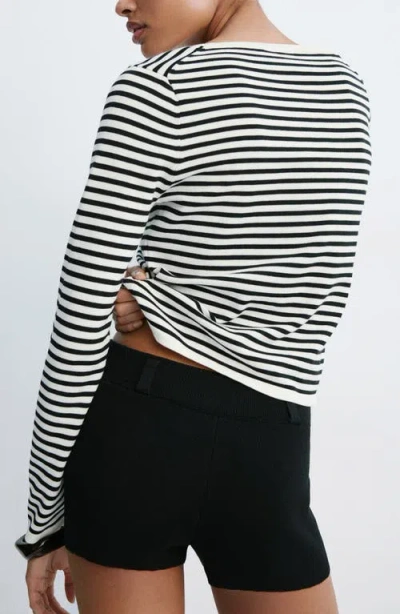 Mango Basikina Stripe Sweater In Ecru