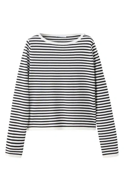 Mango Basikina Stripe Sweater In Ecru