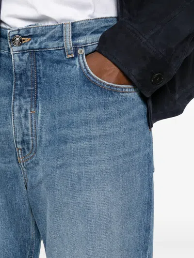 Pre-owned Givenchy Visible Stitching Flared Jeans In Blue