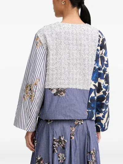 Munthe Naime Sequin-embellished Patchwork Jacket In Multi