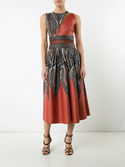 Shop Sophie Theallet Panelled Zipped Midi Dress