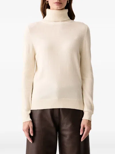 Barbour Check-patch Roll-neck Sweater In Neutrals