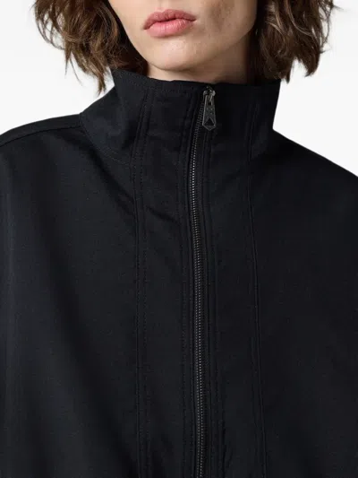 Paul Smith Black Hopsack Wool Bomber Jacket In Black
