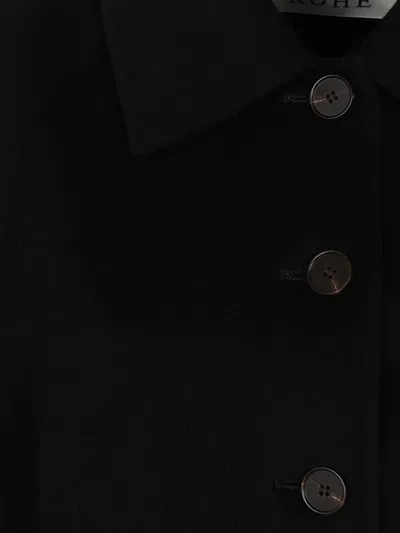Rohe Double-faced Sculptural Wool Jacket In Black