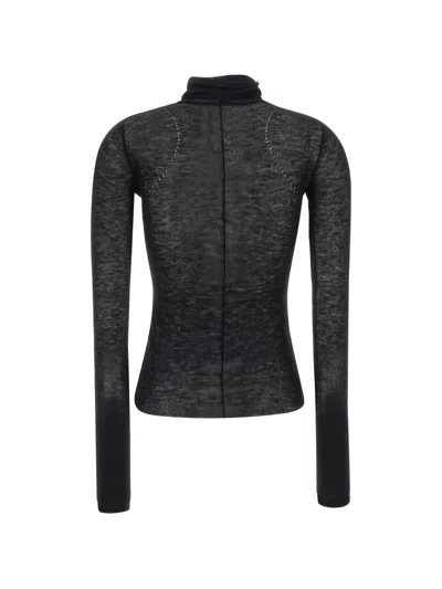 Elisabetta Franchi Openwork Sweater In Black