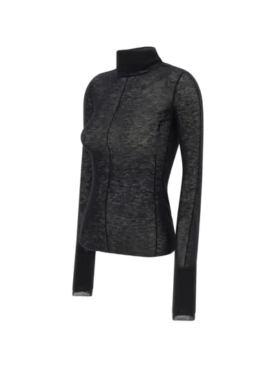 Elisabetta Franchi Openwork Sweater In Black