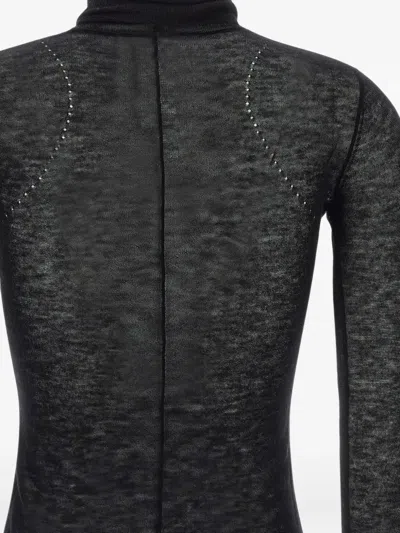 Elisabetta Franchi Openwork Sweater In Black