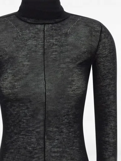Elisabetta Franchi Openwork Sweater In Black