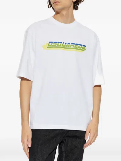 Dsquared2 Logo-print Cotton T-shirt In White