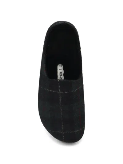 Birkenstock Amsterdam Wrapped Dip Check-pattern Mules In Black