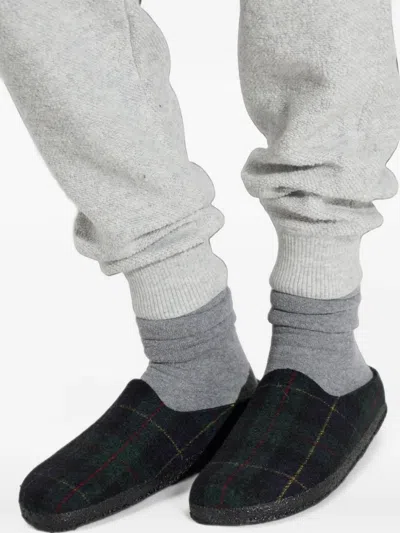 Birkenstock Amsterdam Wrapped Dip Check-pattern Mules In Black