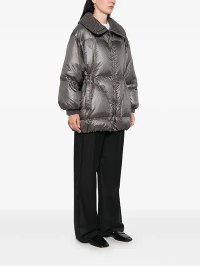Panicale Quilted Drawstring Jacket In Multi