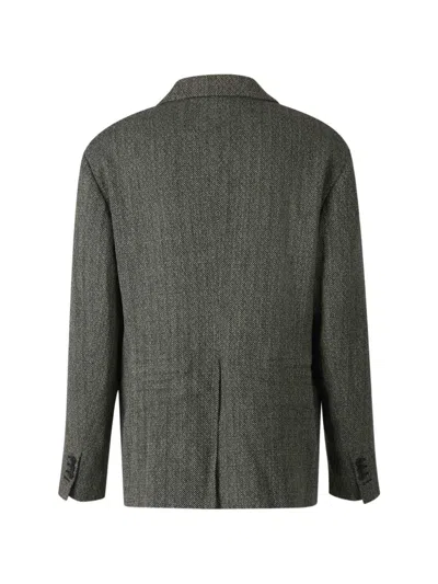 Dsquared2 Herringbone-pattern Blazer In Gray