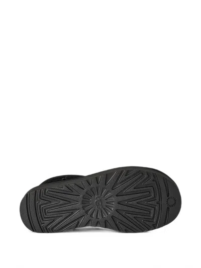Ugg Classic Ultra Mini Low-cut Platform Leather Boots In Black
