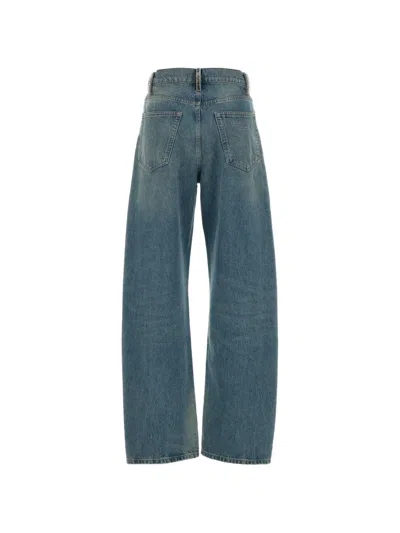 Alexander Wang Crystal-embellished Float Jeans In Blue