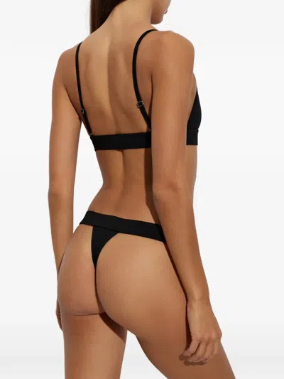 Dsquared2 Logo-patch Triangle Bra In Black