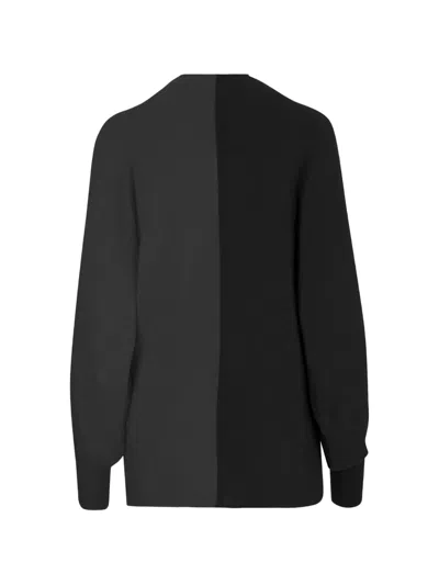 Jacquemus Two-tone Buttoned Sweater In Black