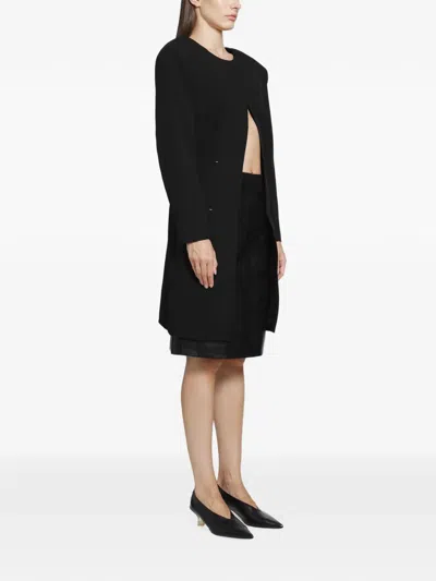 Jil Sander Sablé Cut-out Top In Black