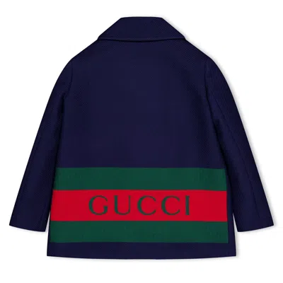 Gucci Wool Coat In Black