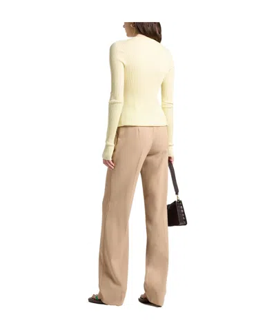 Max Mara Solid-colored Straight-leg Pants In Multi