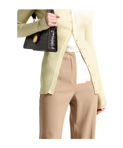 Max Mara Solid-colored Straight-leg Pants In Multi