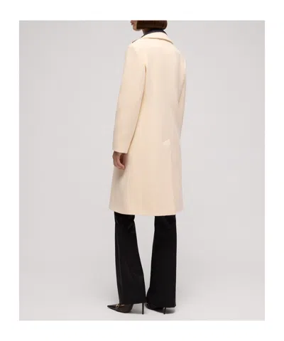 Gucci Textured Wool Coat In Ivory