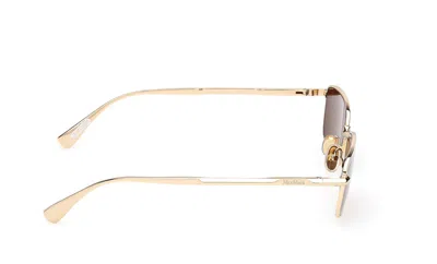 Max Mara Rectangle Frame Sunglasses In Golden