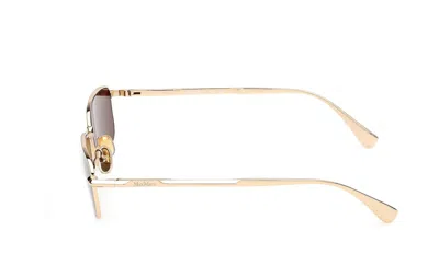 Max Mara Rectangle Frame Sunglasses In Golden