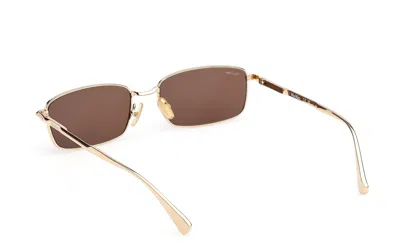 Max Mara Rectangle Frame Sunglasses In Golden