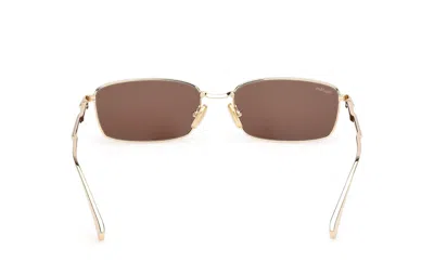 Max Mara Rectangle Frame Sunglasses In Golden