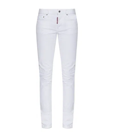 Dsquared2 Belt-loop Jeans In White