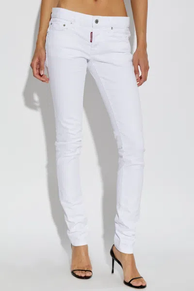 Dsquared2 Belt-loop Jeans In White