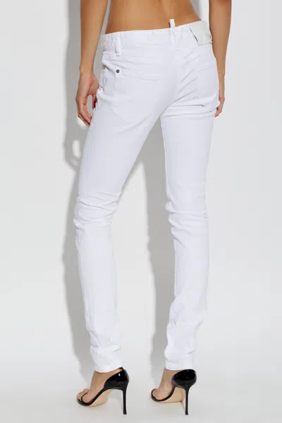 Dsquared2 Belt-loop Jeans In White